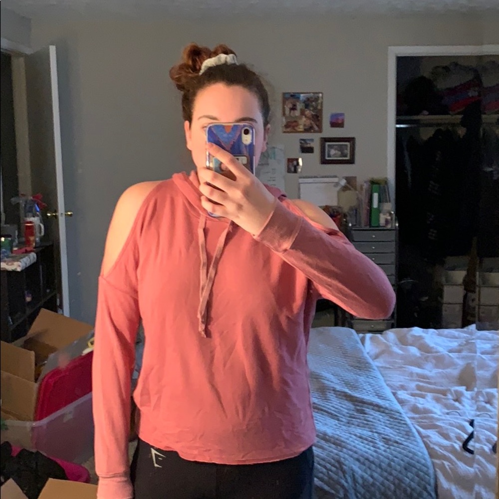Cold shoulder hoodie
